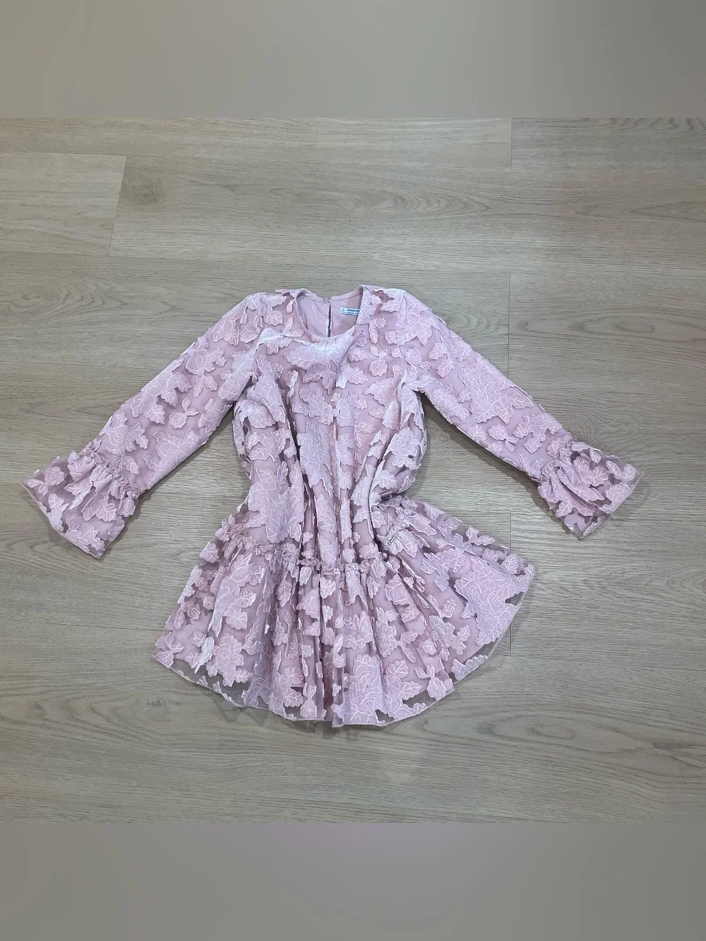 Mayoral Pink Floral Lace Party Dress for Girls